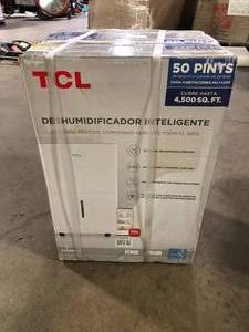 TCL 50 pt. 4500 sq. ft. Smart Dehumidifier in. White, Ideal for Basements, Rooms Customer Returns See Pictures