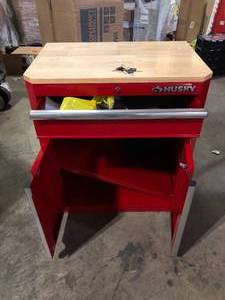 Husky Ready-to-Assemble 24-Gauge Steel 1-Drawer 2-Door Garage Base Cabinet in Red (28 in. W x 32.8 in. H x 18.3 in. D)    Customer Returns See Pictures