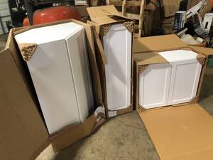 Lot of Assorted Kitchen Cabinets Various Models and Conditions Customer Returns See Pictures