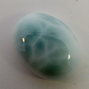 lot 53 image: LARIMAR - 17.84ct. Oval cabochon cut