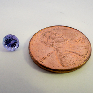 lot 56 image: TANZANITE - 0.56ct. Round brilliant cut