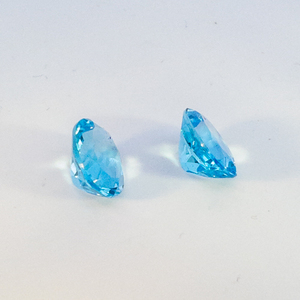 lot 71 image: Pair of SWISS BLUE TOPAZ - 3.08ct. Oval brilliant cut