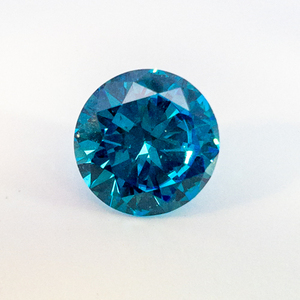 lot 100 image: BLUE MOISSANITE - 10mm Round brilliant cut