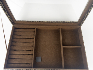 lot 104 image: Colleens Prestige Brown Croco, Anti-Tarnish, Organizational Jewelry Box