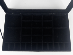 lot 106 image: Colleens Prestige Textured Black Anti-Tarnish Organizational Jewelry Box