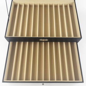 lot 107 image: Colleens Prestige Black Matte Anti-Tarnish 24 Slot Organizational Bracelet Jewelry Box