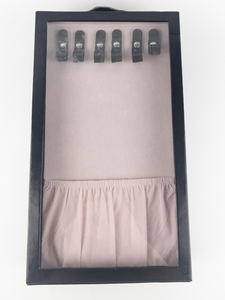 lot 109 image: Colleens Prestige Black & Pink Double Sided Drawer Organizational Necklace Jewelry Box