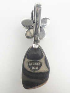 lot 112 image: BARSE Flower Turquoise Sterling Silver Pendant.