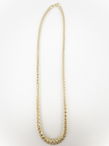 lot 113 image: Technibond Polished Popcorn Vermeil Chain Necklace.