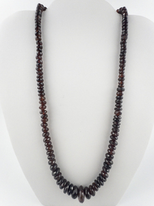 lot 125 image: Gem En Vouge Garnet Faceted Base Metal Bead Necklace.