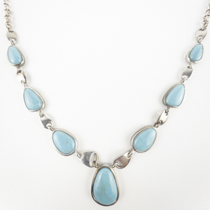 lot 127 image: Whitney Kelly Turquoise Sterling Silver Necklace.