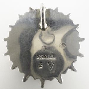 lot 131 image: Ben Yazzie Turquoise Needlepoint Sterling Silver Pendant.