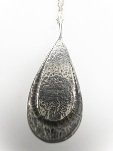 lot 132 image: Morning Sun Lapis Lazuli Teardrop Sterling Silver Pendant Necklace .