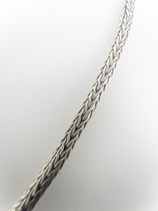 lot 134 image: Suarti Padi Braided Sterling Silver Chain Necklace.
