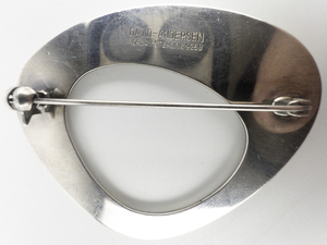 lot 202 image: David Andersen NORWAY Modernist Sterling Silver Brooch .