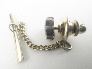lot 216 image: Swank Hematite White Base Metal Tie Tac.