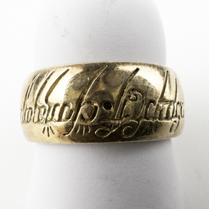 lot 258 image: One Ring To Rule Them All Lord Of The RingsSterling Silver Ring. Size 7.5 - 7.75.