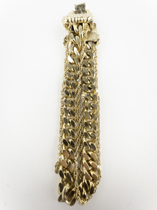 lot 264 image: Goldette N.Y.C. Triple Strand Yellow Plated Base Metal Chain Bracelet .