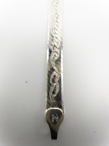 lot 271 image: MILOR Double Sided Fancy Sterling Silver Herringbone Bracelet. Italy