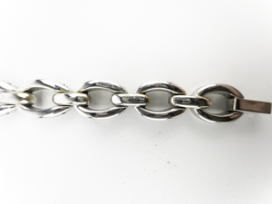 lot 284 image: CZ Accented Base Metal Link Bracelet.