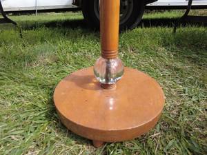 lot 59 image: Wooden Side Table with Glass Accents