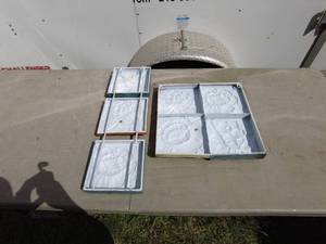lot 91 image: Lot of Floral Ceramic Tile Molds and Decorative Tiles