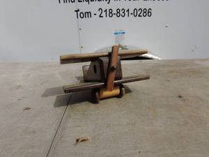 lot 92 image: Wooden Handcrafted Airplane Model