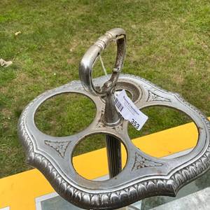 lot 353 image: Vintage Metal and Glass Ashtray Stand