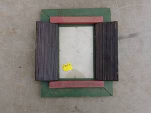 lot 142 image: Rustic Wooden Picture Frame with Shutter Design