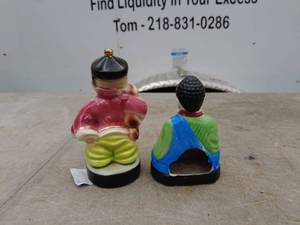 lot 148 image: Vintage Collectible Figurines - Boy with Cat & Sitting Woman