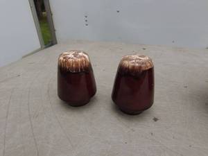 lot 152 image: Vintage Brown Glazed Pottery Kitchen Set - 10 Pieces
