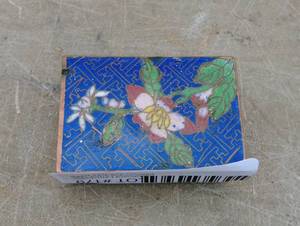 lot 179 image: Vintage Cloisonn Enamel Matchbox Holder