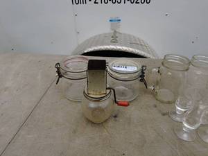 lot 231 image: Assorted Glass Jars and Drinkware Collection