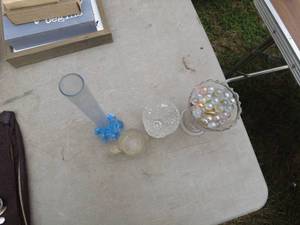 lot 271 image: Lot of Decorative Glassware including Vase and Mug