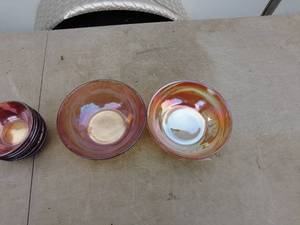 lot 282 image: Set of Iridescent Serving and Salad Bowls