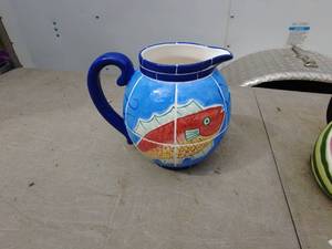 lot 298 image: Set of 4 Colorful Ceramic Decorative Pitchers
