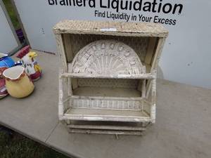 lot 299 image: Lot of Wicker Storage Shelves