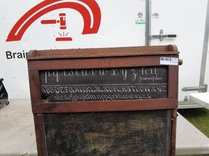 lot 306 image: Vintage Wooden Chalkboard with Foldable Stand