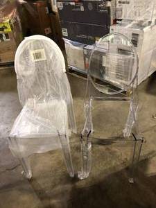 MODWAY Casper Clear Dining Side Chair Customer Returns See Pictures