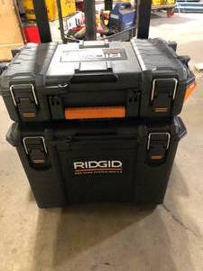 RIDGID Pro Gear System Gen 2.0 Stackable Rolling Tool Box and Compact Tool Box   Customer Returns See Pictures
