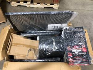 Char-Griller Smokin Champ Charcoal Grill Offset Smoker in Black Customer Returns See Pictures