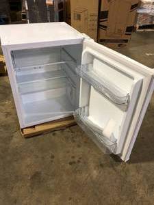 Vissani 2.6 cu. ft. Mini Refrigerator in White Small Dent on Door Customer Returns See Pictures