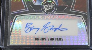 lot 3 image: 2024 Press Pass Premium Trophy Case Barry Sanders Autograph #TC-BS1 625  Only 25 Exist