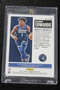 lot 4 image: 2020-21 Contenders Rookie Jersey Relic Anthony Edwards #RS-AEW Rookie Card