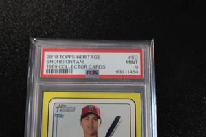 lot 6 image: 2018 Topps Heritage 1969 Shohei Ohtani #SO PSA 9 Rookie Card