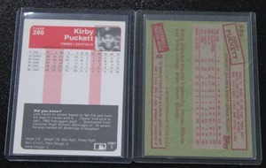 lot 31 image: 1985 Topps & Fleer Kirby Puckett Rookie Card Lot  2 Rookie Cards