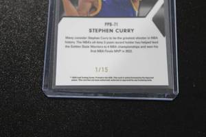 lot 34 image: 2024 Press Pass Premium Blue NSCC Silver Pack Stephen Curry #PPB-71 115  Only 15 Exist