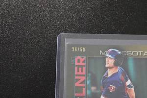 lot 37 image: 2020 Bowman Platinum Gold Matt Wallner #TOP-100 2650  Only 50 Exist