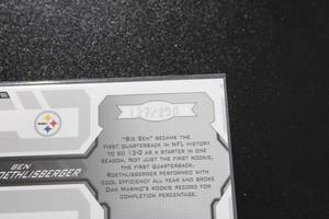 lot 55 image: 2004 Press Pass Rookie & 2005 Leaf Certified Potential 127250 Ben Roethlisberger Lot  2 Cards