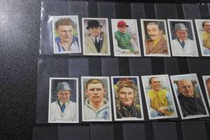 lot 76 image: 1936 Gallaher Sporting Personalities Tobacco Card Lot  32 Cards